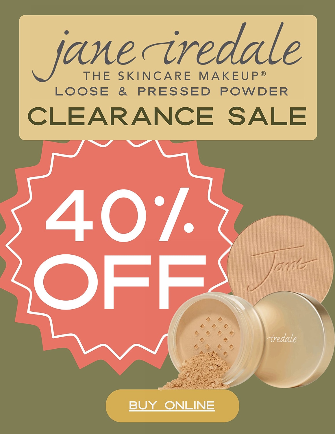 Skincare makeup promotion with built-in SPF discounts.